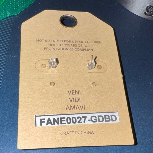 Elan Gold and Green Drop Earrings - Picture 2 of 2